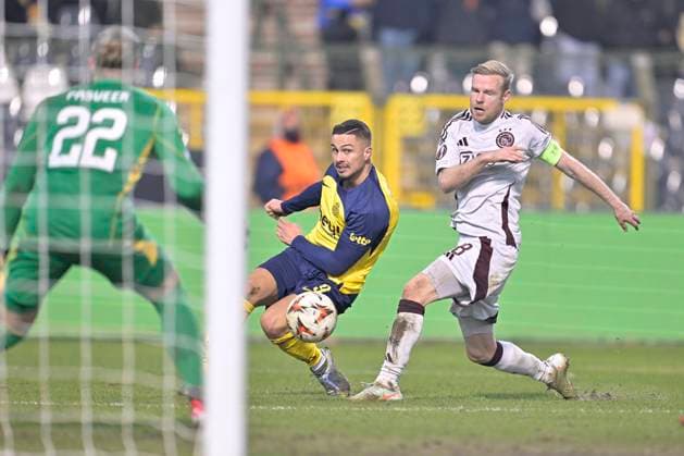 Royale Union Saint-Gilloise v AFC Ajax - UEFA Europa League BRUSSELS, BELGIUM - FEBRUARY 13 : Ivanovic Franjo forward of Royale Union Saint-Gilloise during the UEFA Europa League 2024 25 knockout phase play-off match between Royale Union Saint-Gilloise and AFC Ajax on February 13, 2025 in Brussels, Belgium, 13 02 2025 Brussels Belgium  Copyright: xSesx