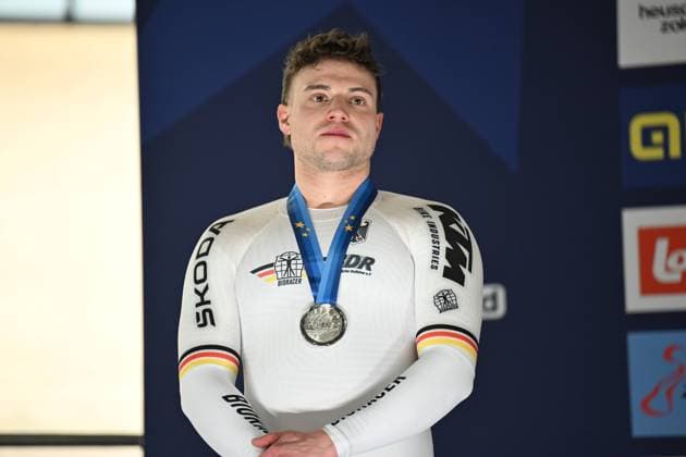 Radsport, Bahnrad-EM Zolder - Sprint Zeitfahren, Maximilian Dornbach holt Silber 13-02-2025 European Championships Elite Track; Giornata 02; 2025, Germany; Dornbach, Maximilian; Zolder Velodromo; 