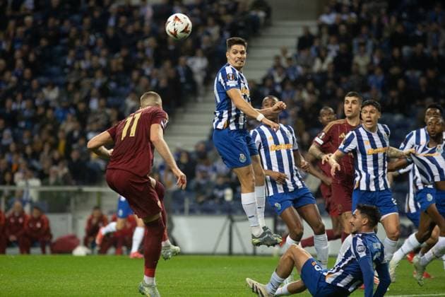February 14, 2025, Porto, Porto, Portugal, Portugal: UEFA Europa League 2024 2025 Knockout Play-off First Leg match between FC Porto and As Roma at Dragao Stadium on February 14, 2025 in Porto, Portugal. ( PxImages) Porto Portugal - ZUMAp175 20250214_zsa_p175_004 Copyright: xSergioxMendesx