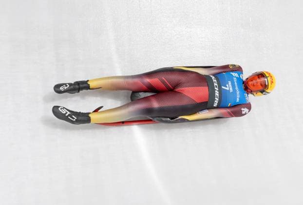 Bilder des Jahres 2025, Sport 02 Februar Sport Themen der Woche KW07 Sport Bilder des Tages Sport Bilder des Tages photographer: FIL Michael Kristen 14.02.2025 8. FIL Eberspächer Luge World Cup, Olympic Sliding Center PyeongChang (KOR), WC South Korea, training, Women™s Singles, picture: Merle Fräbel (GER) *** photographer FIL Michael Kristen 14 02 2025 8 FIL Eberspächer Luge World Cup, Olympic Sliding Center PyeongChang KOR , WC South Korea, training, Women™s Singles, picture Merle Fräbel GER