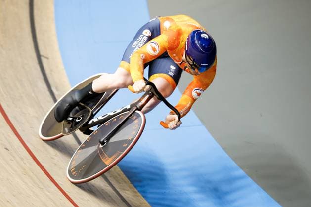 HEUSDEN-ZOLDER - Track cyclist Tijmen van Loon in action in the qualifying sprint during the third day of the European Track cycling, Rad, Radsport, Bahnrad, Bahn championships in Belgium. ANP BAS CZERWINSKI xVIxANPxSportx xxANPxIVx 519954048 originalFilename: 519954048.jpg