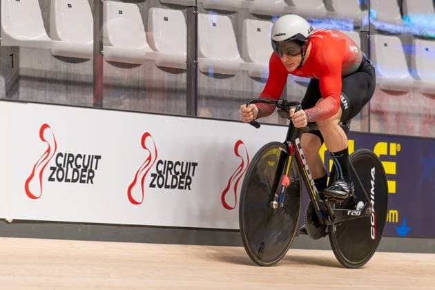 2025-02-14 2025 UEC Track Elite European Championship, EM, Europameisterschaft Day Three HEUSDEN-ZOLDER, BELGIUM - FEBRUARY 14: Patrik Romeo Lovassy of Hungary during Day Three of the 2025 UEC Track Elite European Championship at Circuit Zolder on February 14, 2025 in Heusden-Zolder, Belgium. (Photo by Joris Verwijst BSR Agency) Heusden-Zolder Belgium Content not available for redistribution in The Netherlands directly or indirectly through any third parties. Copyright: xBSRxAgencyx