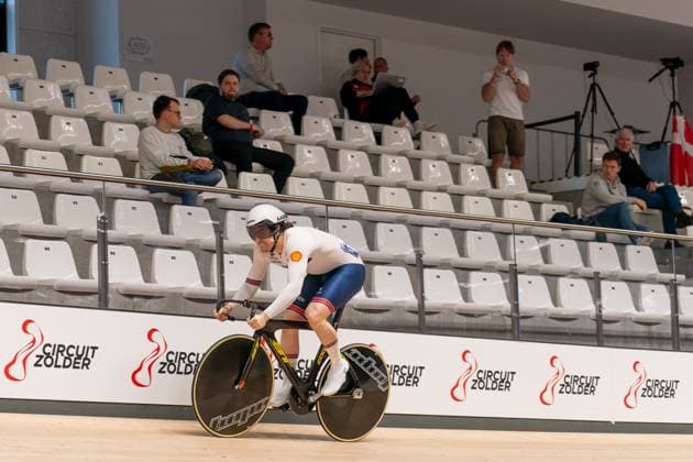 2025-02-14 2025 UEC Track Elite European Championship, EM, Europameisterschaft Day Three HEUSDEN-ZOLDER, BELGIUM - FEBRUARY 14: Hayden Norris of Great Britain during Day Three of the 2025 UEC Track Elite European Championship at Circuit Zolder on February 14, 2025 in Heusden-Zolder, Belgium. (Photo by Joris Verwijst BSR Agency) Heusden-Zolder Belgium Content not available for redistribution in The Netherlands directly or indirectly through any third parties. Copyright: xBSRxAgencyx