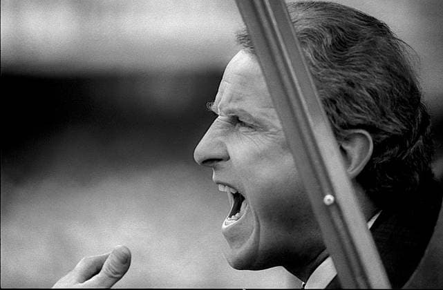 Archivbilder der Woche SPORT KW07 Serie A match between Napoli, S.S.C and Juventus Football Club NAPLES, ITALY - MAY 05: Giovanni Trapattoni Juventus Football Club coach, during a Serie A match between Napoli, S.S.C and Juventus Football Club at Stadio San Paolo on May 5, 1985 in Naples, Italy. Naples Italy Copyright: xStefanoxMontesix
