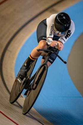 SCHNEIDER Clara: UEC Track cycling, Rad, Radsport, Bahnrad, Bahn European Championships Heusden-Zolder 2025 SCHNEIDER Clara ( GER ) Germany Hochformat - Hoch - Vertikal - Portrait - Event Veranstaltung: UEC Track Cycling European Championships 2025 - Category Kategorie: Cycling - Track Cycling European Championships - Location Ort: Europe Belgium - Heusden-Zolder - Discipline: Individual Time Trail - Category: Elite Women - Distance: 1000 m - Date Datum: 15.02.2025 Saturday Day 4 -