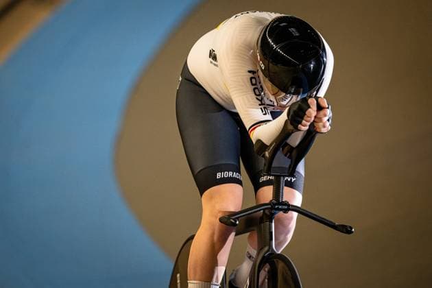 KRÖGER Mieke: UEC Track cycling, Rad, Radsport, Bahnrad, Bahn European Championships Heusden-Zolder 2025 KRÖGER Mieke ( GER ) Germany Querformat - quer - horizontal - Landscape - Event Veranstaltung: UEC Track Cycling European Championships 2025 - Category Kategorie: Cycling - Track Cycling European Championships - Location Ort: Europe Belgium - Heusden-Zolder - Discipline: Individual Pursuit - Category: Elite Women - Distance: 4000 m - Date Datum: 15.02.2025 Saturday Day 4 -