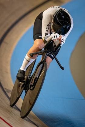 KLEIN Lisa: UEC Track cycling, Rad, Radsport, Bahnrad, Bahn European Championships Heusden-Zolder 2025 KLEIN Lisa ( GER ) Germany Querformat - quer - horizontal - Landscape - Event Veranstaltung: UEC Track Cycling European Championships 2025 - Category Kategorie: Cycling - Track Cycling European Championships - Location Ort: Europe Belgium - Heusden-Zolder - Discipline: Individual Pursuit - Category: Elite Women - Distance: 4000 m - Date Datum: 15.02.2025 Saturday Day 4 -