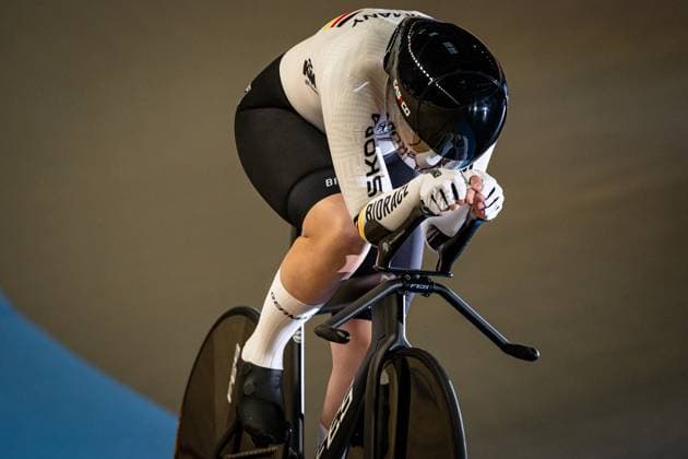 KLEIN Lisa: UEC Track cycling, Rad, Radsport, Bahnrad, Bahn European Championships Heusden-Zolder 2025 KLEIN Lisa ( GER ) Germany Querformat - quer - horizontal - Landscape - Event Veranstaltung: UEC Track Cycling European Championships 2025 - Category Kategorie: Cycling - Track Cycling European Championships - Location Ort: Europe Belgium - Heusden-Zolder - Discipline: Individual Pursuit - Category: Elite Women - Distance: 4000 m - Date Datum: 15.02.2025 Saturday Day 4 -