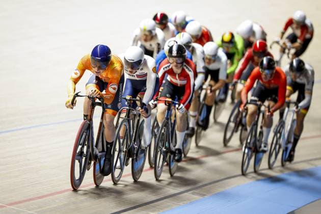 HEUSDEN-ZOLDER - Track cyclist Philip Heijnen in action on the omnium waste race during the fourth day of the European Track cycling, Rad, Radsport, Bahnrad, Bahn championships in Belgium. ANP BAS CZERWINSKI xVIxANPxSportx xxANPxIVx 520051813 originalFilename: 520051813.jpg