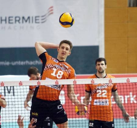 Florian KRAGE (Berlin), He Volleyball Bundesliga 2024 25, TSV Haching Muenchen vs Berlin Recyclin Volleys, Geothermie Arena, Unterhaching, 15.02.25 Copyright: WolfgangxFehrmann