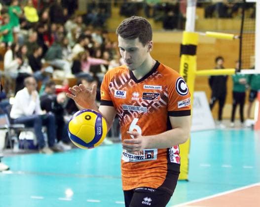 Johannes TILLE (Berlin ), He Volleyball Bundesliga 2024 25, TSV Haching Muenchen vs Berlin Recyclin Volleys, Geothermie Arena, Unterhaching, 15.02.25 Copyright: WolfgangxFehrmann