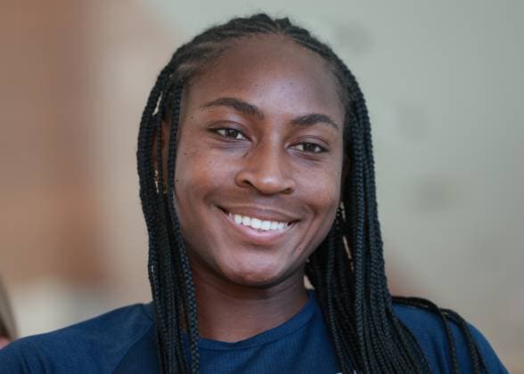 Sport Bilder des Tages Coco Gauff, Portrait, Portraet, Pressekonferenz, press cvonference Tennis - Dubai Tennis Championships - WTA, Tennis Damen 1000 - Dubai Duty Free Tennis Stadium - Dubai - - United Arab Emirates - 16 February 2025. Copyright: xJuergenxHasenkopfx