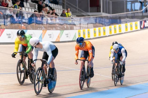 2025-02-16 2025 UEC Track Elite European Championship, EM, Europameisterschaft Day Five HEUSDEN-ZOLDER, BELGIUM - FEBRUARY 16: Tijmen van Loon of the Netherlands during Day Five of the 2025 UEC Track Elite European Championship at Circuit Zolder on February 16, 2025 in Heusden-Zolder, Belgium. (Photo by Joris Verwijst BSR Agency) Heusden-Zolder Belgium Content not available for redistribution in The Netherlands directly or indirectly through any third parties. Copyright: xBSRxAgencyx