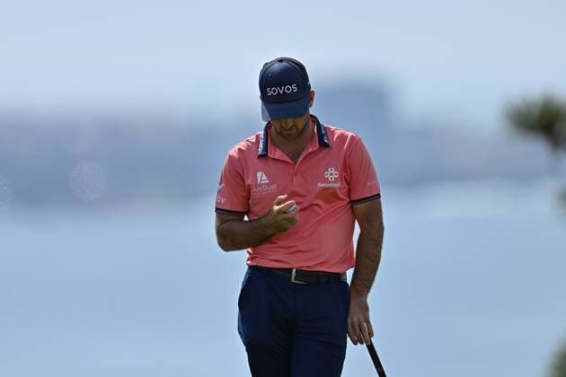 February 16, 2025: Denny McCarthy on the 4th hole during the final round of the Genesis Invitational on Torrey Pines South Course in San Diego, California. CSM San Diego USA - ZUMAc04_ 20250216_zma_c04_023 Copyright: xJustinxFinex