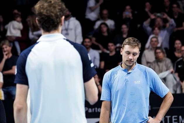 February 16, 2025, Marseille, France, FRANCE: UGO HUMBERT shone by winning his second consecutive title in Marseille, defeating HAMAD MEDJEDOVIC, the serbian, in the final (7-6, 6-4). Without dropping a set throughout the tournament, France s number 1 continues to impress and dominate on his favorite surface during the OPEN 13 provence 2025, ATP, Tennis Herren 250, french tournament, ATP Tour, Hard surface, .Indoor, on Febuary 16, 2025 at Marseille, Palais des sports, France - Photo OLLI Media Marseille FRANCE - ZUMAl184 20250216_zsp_l184_006 Copyright: xEmiliexLohmannx