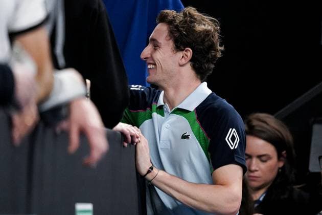 February 16, 2025, Marseille, France, FRANCE: UGO HUMBERT shone by winning his second consecutive title in Marseille, defeating HAMAD MEDJEDOVIC, the serbian, in the final (7-6, 6-4). Without dropping a set throughout the tournament, France s number 1 continues to impress and dominate on his favorite surface during the OPEN 13 provence 2025, ATP, Tennis Herren 250, french tournament, ATP Tour, Hard surface, .Indoor, on Febuary 16, 2025 at Marseille, Palais des sports, France - Photo OLLI Media Marseille FRANCE - ZUMAl184 20250216_zsp_l184_010 Copyright: xEmiliexLohmannx