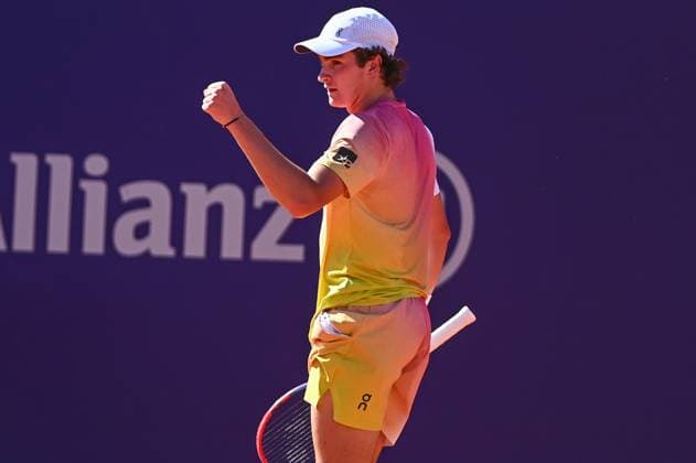 IEB+ Argentina Open 2025 - Final Joao Fonseca of Brazil celebrates a point during a men s singles final match against Francisco Cerundolo of Argentina at the Argentina Open ATP, Tennis Herren tennis tournament at Guillermo Vilas Stadium in Buenos Aires, Argentina, on February 16, 2025. Buenos Aires Argentina  Copyright: xGabrielxSotelox originalFilename:sotelo-notitle250216_npllP.jpg