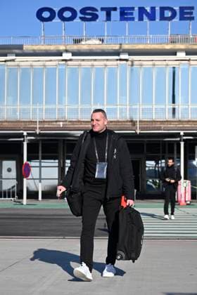 Atalanta v Club Brugge - UEFA Champions League Media Activities 17 02 2025 OOSTENDE, BELGIUM - FEBRUARY 17 : Hayen Nicky head coach of Club Brugge pictured at the Oostende airport before departure for the UEFA Champions League 2024 25 knockout phase play-off match second leg between Atalanta and Club Brugge on February 17, 2025 in Oostende, Belgium, 17 02 2025 Oostende Belgium  Copyright: xJanxDexMeuleneirx