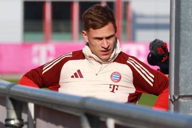 6 Joshua Kimmich, Portraet, Portrait, Fussball Abschlusstraining - FC Bayern München vor UEFA Champions League-Spiel vs. Celtic Glasgow 17.02.2025 Trainingsgelände, Säbenerstr. FOTO: Mladen Lackovic LakoPress
