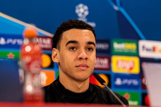 UEFA Champions League: Pressekonferenz FC Bayern München; 17.02.2025 Jamal Musiala (FC Bayern München, 42) UEFA Champions League: Pressekonferenz FC Bayern München vor dem Spiel gegen Celtic FC, München, Trainingsgelände an der Säbenerstr am 17.02.2025 Copyright: xBEAUTIFULxSPORTS Wunderlx