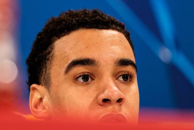UEFA Champions League: Pressekonferenz FC Bayern München; 17.02.2025 Jamal Musiala (FC Bayern München, 42) UEFA Champions League: Pressekonferenz FC Bayern München vor dem Spiel gegen Celtic FC, München, Trainingsgelände an der Säbenerstr am 17.02.2025 Copyright: xBEAUTIFULxSPORTS Wunderlx