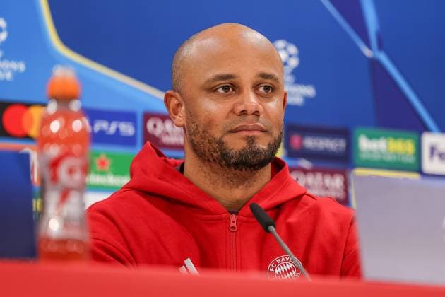 Vincent Kompany (FC Bayern Muenchen, Cheftrainer) bei der Pressekonferenz, GER, Internationale Pressekonferenz, FC Bayern Muenchen, Fussball, UEFA Champions League, Play-offs, Saison 2024 2025, 17.02.2025, GER, Internationale Pressekonferenz, FC Bayern Muenchen, Fussball, UEFA Champions League, Play-offs, Saison 2024 2025, 17.02.2025 Muenchen Copyright: xEibner-Pressefoto JennixMaulx EP_JML