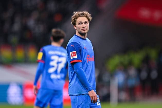 15.02.2025, Fussball, Bundesliga, 22.Spieltag Saison 2024 2025, Eintracht Frankfurt - Holstein Kiel, Fiete Arp (Holstein Kiel), xRHR-FOTO TKx Copyright: RHR-FOTOx RHR-FOTO TK