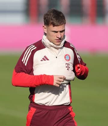 17.02.2025, CL. Abschlusstraining, Saebenerstrasse Muenchen,, Fussball, im Bild: Joshua Kimmich (FC Bayern Muenchen)