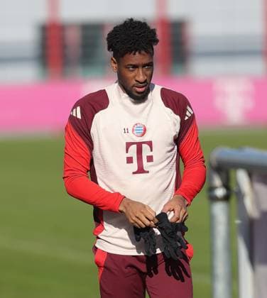 17.02.2025, CL. Abschlusstraining, Saebenerstrasse Muenchen,, Fussball, im Bild: Kingsley Coman (FC Bayern Muenchen)