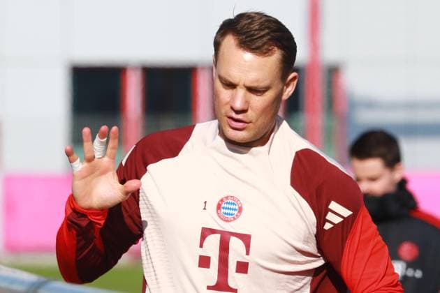 1 Manuel Neuer, Portraet, Portrait, Fussball Abschlusstraining - FC Bayern München vor UEFA Champions League-Spiel vs. Celtic Glasgow 17.02.2025 Trainingsgelände, Säbenerstr. FOTO: Mladen Lackovic LakoPress