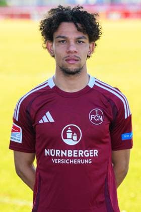 17.02.2025 - 1. FC Nürnberg FCN ( Club ) - 2. Fussball Bundesliga BL - Saison 2024 2025 - Fototermin Porträttermin Vorstellung Präsentation Pressetermin - - Einzelbild Einzelfoto Portrait Porträt Kopfbild - Janis Antiste (28, 1. FC Nürnberg FCN )