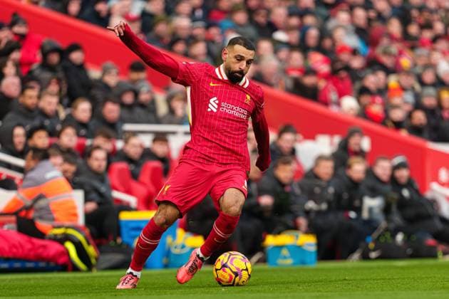 Liverpool FC v Wolverhampton Wanderers FC - Premier League Mohamed Salah plays during the Premier League match between Liverpool and Wolverhampton Wanderers at Anfield in Liverpool, England, on February 16, 2025. Liverpool Merseyside United Kingdom  Copyright: xMIxNewsx originalFilename:fletcher-liverpoo250216_np6Gc.jpg