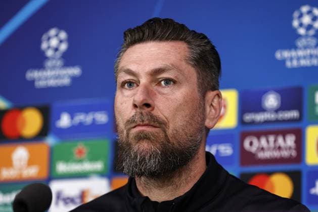 Milan - Feyenoord coach Pascal Bosschaart during the MD-1 press conference, PK, Pressekonferenz ahead of the UEFA Champions League game against AC Milan at San Siro on Feb. 17, 2025 in Milan, Italy. ANP MAURICE VAN STEEN xVIxANPxSportx xxANPxIVx 520250491 originalFilename: 520250491.jpg