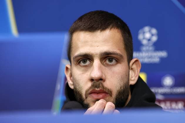 Milan - David Hancko of Feyenoord during the MD-1 press conference, PK, Pressekonferenz prior to the UEFA Champions League game against AC Milan at San Siro on Feb. 17, 2025 in Milan, Italy. ANP MAURICE VAN STEEN xVIxANPxSportx xxANPxIVx 520250909 originalFilename: 520250909.jpg