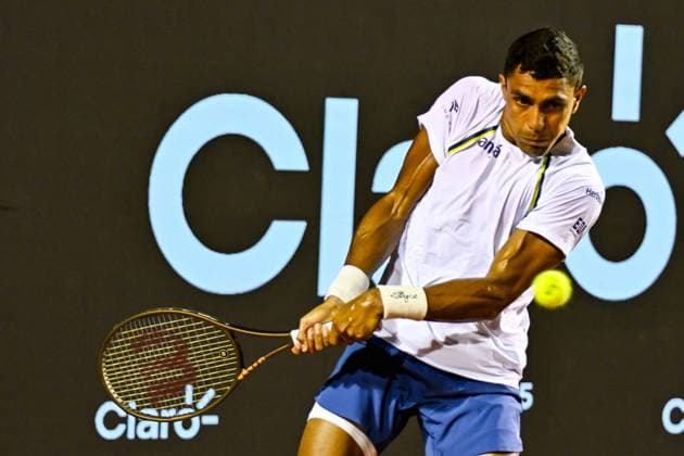Rioopen 2025 RIO DE JANEIRO, RJ - 17.02.2025: RIOOPEN 2025 - Thiago Monteiro during Rioopen 2025 held at the Jockey Club Brasileiro, on Monday night (17), in Rio de Janeiro, RJ. (Photo: Celso Pupo Fotoarena) x2691186x  CelsoxPupo