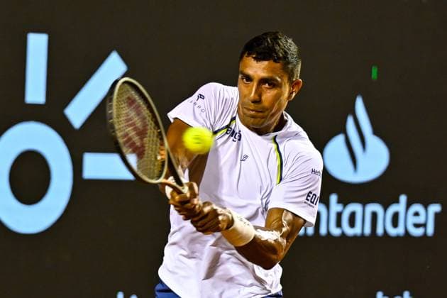 Rioopen 2025 RIO DE JANEIRO, RJ - 17.02.2025: RIOOPEN 2025 - Thiago Monteiro during Rioopen 2025 held at the Jockey Club Brasileiro, on Monday night (17), in Rio de Janeiro, RJ. (Photo: Celso Pupo Fotoarena) x2691187x  CelsoxPupo