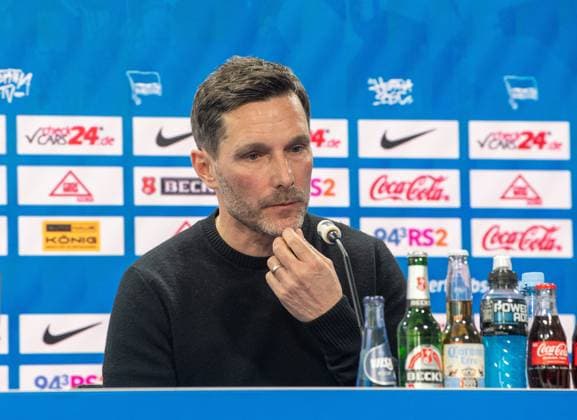 Fussball, Herren, Saison 2024 25, 2. Bundesliga, Hertha BSC, Pressekonferenz zur Vorstellung des neuen Trainers Stefan Leitl, im Bild: Trainer Stefan Leitl (Hertha BSC), 18.02. 2025,