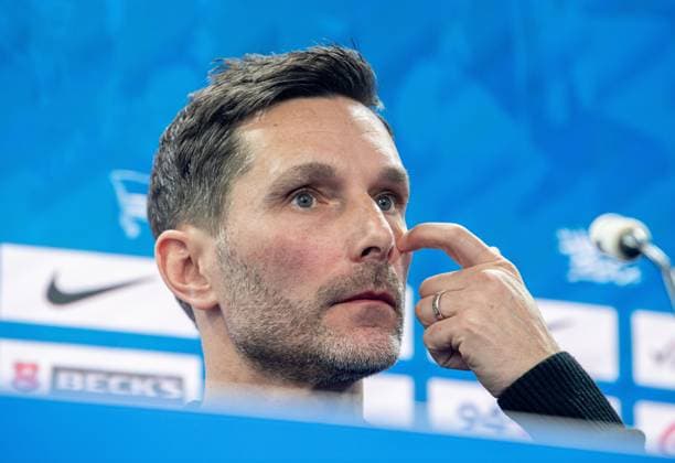 Fussball, Herren, Saison 2024 25, 2. Bundesliga, Hertha BSC, Pressekonferenz zur Vorstellung des neuen Trainers Stefan Leitl, im Bild: Trainer Stefan Leitl (Hertha BSC), 18.02. 2025,