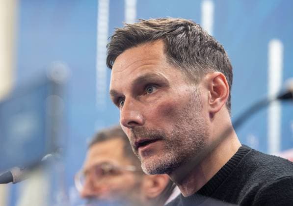 Fussball, Herren, Saison 2024 25, 2. Bundesliga, Hertha BSC, Pressekonferenz zur Vorstellung des neuen Trainers Stefan Leitl, im Bild: Trainer Stefan Leitl (Hertha BSC), 18.02. 2025,