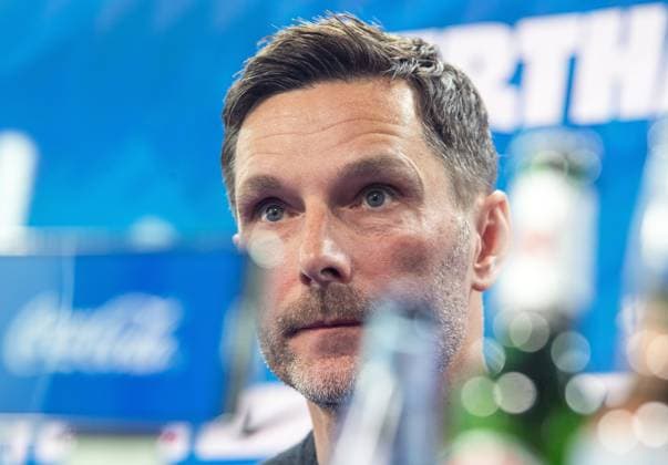 Fussball, Herren, Saison 2024 25, 2. Bundesliga, Hertha BSC, Pressekonferenz zur Vorstellung des neuen Trainers Stefan Leitl, im Bild: Trainer Stefan Leitl (Hertha BSC), 18.02. 2025,