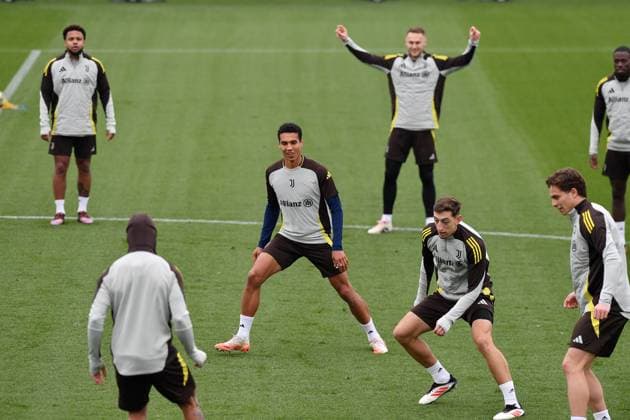 CALCIO - UEFA Champions League - Juventus Training Alberto Costa of Juventus FC during the 2024 2025 Champions League training at JTC Continassa on February 18, 2025 in Turin, Italy - ph Giuliano Marchisciano Turin Italy  Copyright: xIPAxSport ABACAx