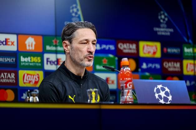 Sport Bilder des Tages 18.02.2025, Pressekonferenz zum UEFA Champions League Spiel zwischen Borussia Dortmund und Sporting Lissabon, Trainer Niko Kovac (Borussia Dortmund) spricht zu den Journalisten, Dortmund Signal Iduna Park NRW Deutschland xRHR-FOTO DEx Copyright: DennisxEwert RHR-FOTOx RHR-FOTO DE