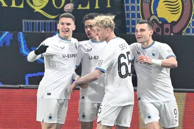 Atalanta v Club Brugge - UEFA Champions League BERGAMO, ITALY - FEBRUARY 18 : Talbi Chemsdine midfielder of Club Brugge celebrates after scoring during the UEFA Champions League 2024 25 knockout phase play-off match second leg between Atalanta and Club Brugge on February 18, 2025 in Bergamo, Italy, 18 02 2025 Bergamo Italy  Copyright: xJanxDexMeuleneirx