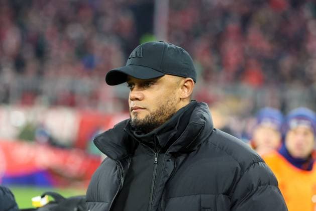 Chef-Trainer Vincent Kompany (FC Bayern Muenchen), FC Bayern Muenchen vs. Celtic Glasgow, Fussball, Champions League, Play offs, Rueckspiel, 18.02.2025 Muenchen Bayern Deutschland