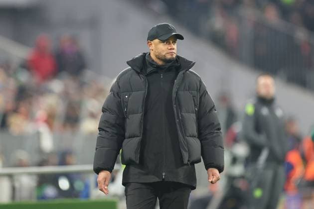 Chef-Trainer Vincent Kompany (FC Bayern Muenchen), FC Bayern Muenchen vs. Celtic Glasgow, Fussball, Champions League, Play offs, Rueckspiel, 18.02.2025 Muenchen Bayern Deutschland