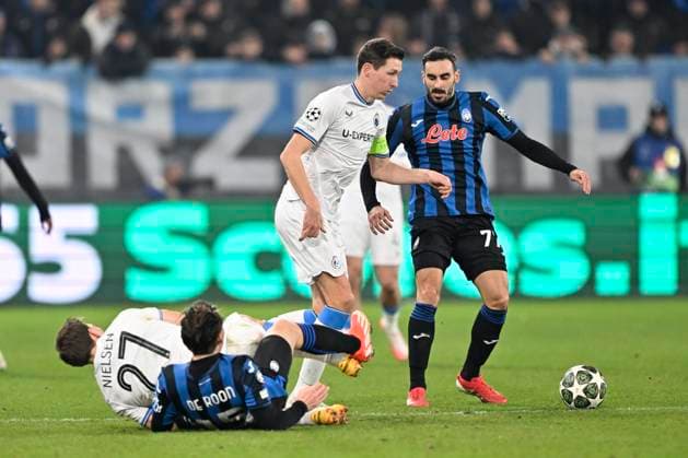 Atalanta v Club Brugge - UEFA Champions League BERGAMO, ITALY - FEBRUARY 18 : Vanaken Hans midfielder of Club Brugge during the UEFA Champions League 2024 25 knockout phase play-off match second leg between Atalanta and Club Brugge on February 18, 2025 in Bergamo, Italy, 18 02 2025 Bergamo Italy  Copyright: xJanxDexMeuleneirx