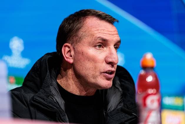 UEFA Champions League: FC Bayern München - Celtic FC; 18.02.2025 Brendan Rodgers (Trainer Celtic FC) während der Pressekonferenz UEFA Champions League: FC Bayern München - Celtic FC, München, Allianz Arena am 17.02.2025 Copyright: xBEAUTIFULxSPORTS Wunderlx