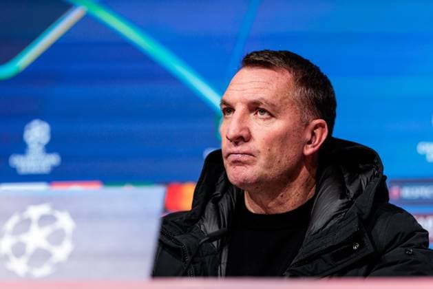 UEFA Champions League: FC Bayern München - Celtic FC; 18.02.2025 Brendan Rodgers (Trainer Celtic FC) während der Pressekonferenz UEFA Champions League: FC Bayern München - Celtic FC, München, Allianz Arena am 17.02.2025 Copyright: xBEAUTIFULxSPORTS Wunderlx