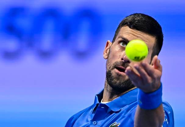 ATP, Tennis Herren QATAR EXXONMOBIL OPEN ROUND OF 32 Novak Djokovic of Serbia competes in her round of 32 match against Matteo Berrettini of Italy during the ATP Qatar ExxonMobil Open 2025 tennis tournament at the Khalifa International Tennis Complex in Doha, Qatar, on February 18, 2025. DOHA Qatar Copyright: xNOUSHADx
