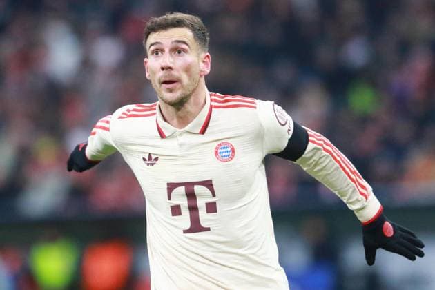 8 Leon Goretzka (FCB) Portraet, Portrait, Fussball FC Bayern München - Celtic Glasgow UEFA Champions League 18.02.2025 Allianz Arena FOTO: Mladen Lackovic LakoPress